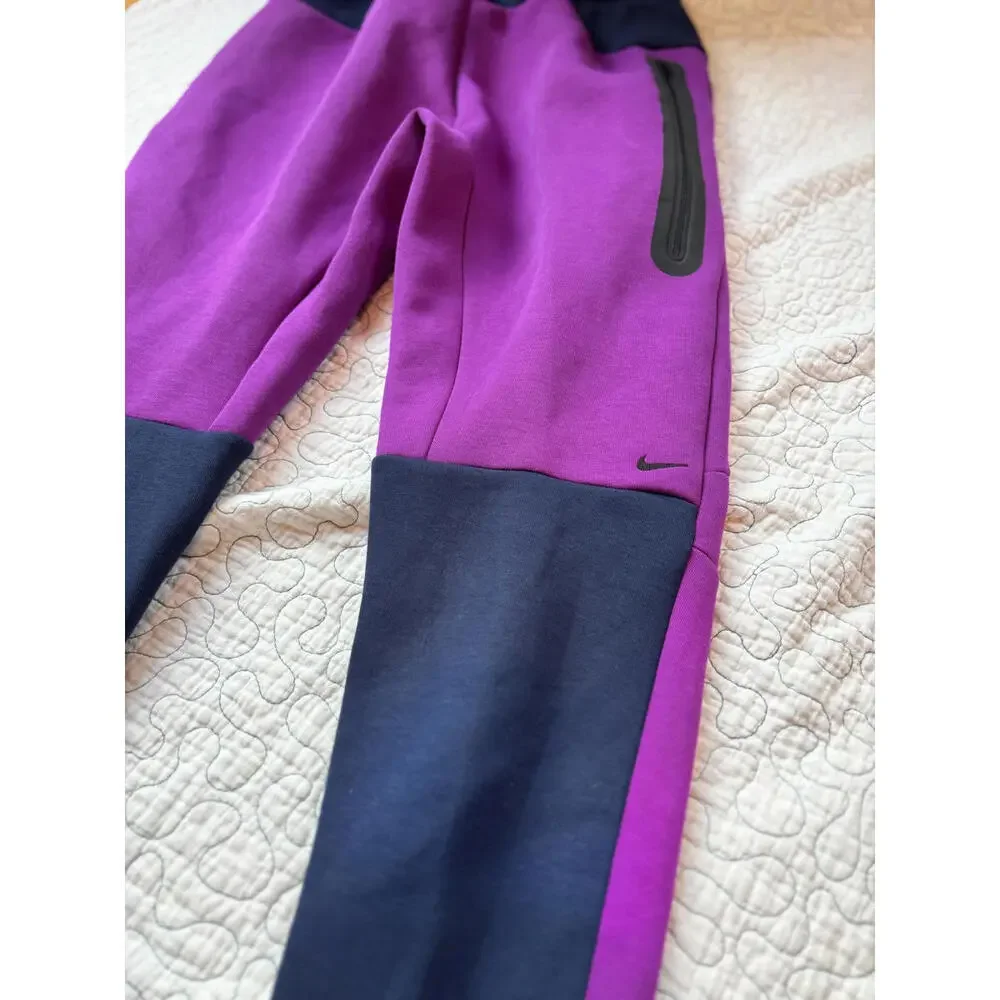 Nike Tech Youth Jogger Sweatpants Size‎ Large - Purple and Navy #454